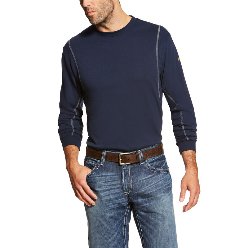 Ariat Work: FR AC Crew Camisetas Hombre - Azul Marino (GZXAB0914)